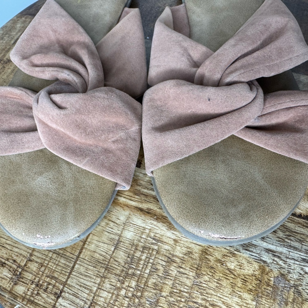 Lulus Suede Knotted Sandal Slip on Size 9 - Picture 3 of 5